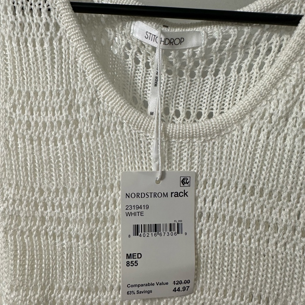 Stitch drop cream dress